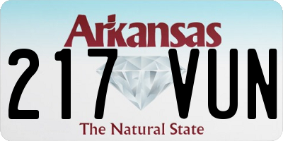 AR license plate 217VUN