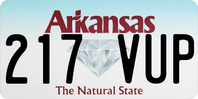AR license plate 217VUP