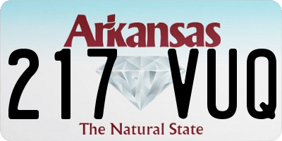 AR license plate 217VUQ