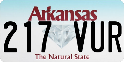 AR license plate 217VUR