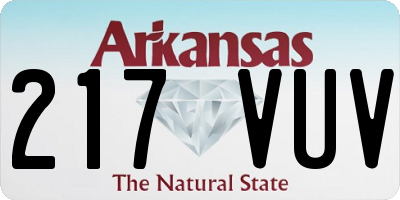 AR license plate 217VUV