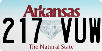 AR license plate 217VUW