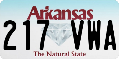 AR license plate 217VWA