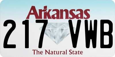 AR license plate 217VWB