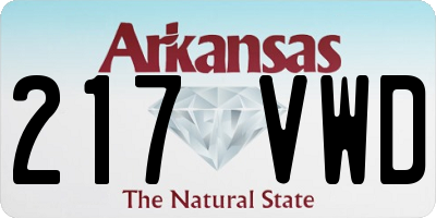 AR license plate 217VWD