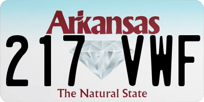 AR license plate 217VWF