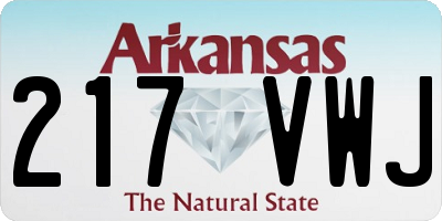 AR license plate 217VWJ