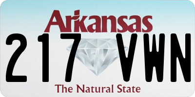 AR license plate 217VWN