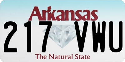 AR license plate 217VWU