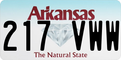 AR license plate 217VWW