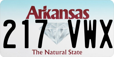 AR license plate 217VWX