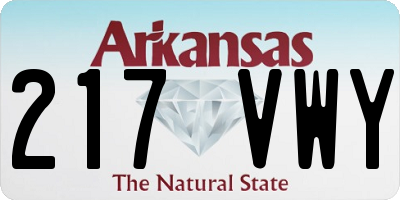 AR license plate 217VWY