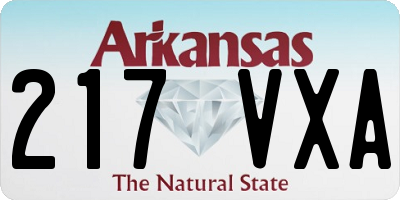 AR license plate 217VXA