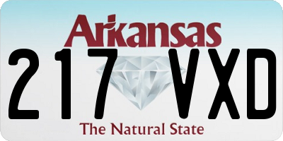 AR license plate 217VXD