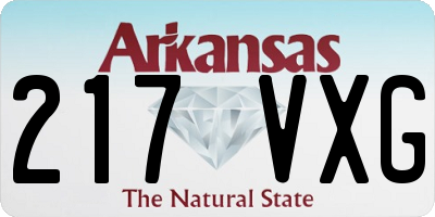 AR license plate 217VXG