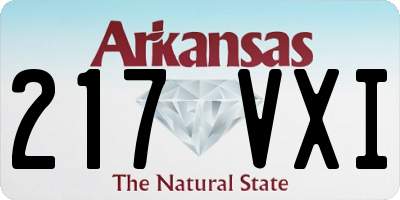 AR license plate 217VXI