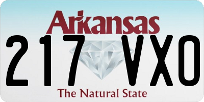 AR license plate 217VXO