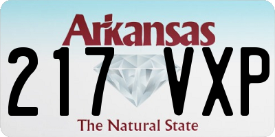 AR license plate 217VXP
