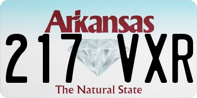 AR license plate 217VXR