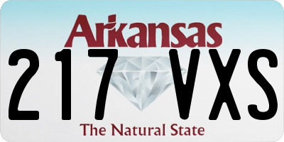AR license plate 217VXS