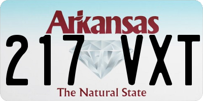 AR license plate 217VXT