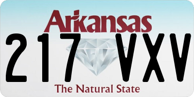 AR license plate 217VXV