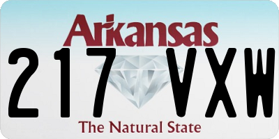 AR license plate 217VXW