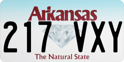 AR license plate 217VXY