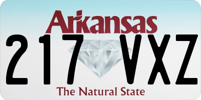 AR license plate 217VXZ