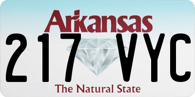 AR license plate 217VYC