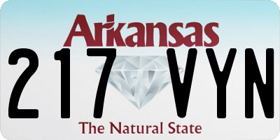AR license plate 217VYN