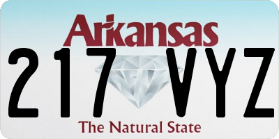 AR license plate 217VYZ