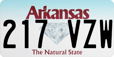 AR license plate 217VZW