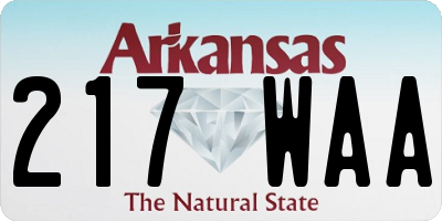 AR license plate 217WAA