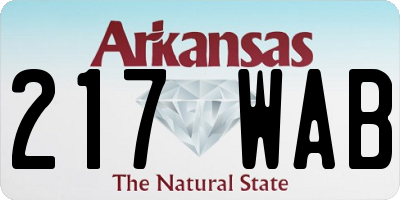 AR license plate 217WAB
