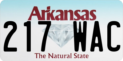 AR license plate 217WAC