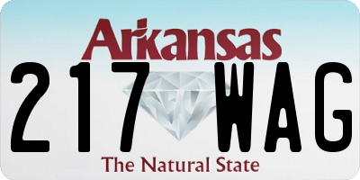 AR license plate 217WAG