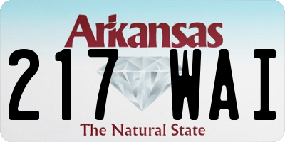 AR license plate 217WAI