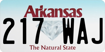 AR license plate 217WAJ
