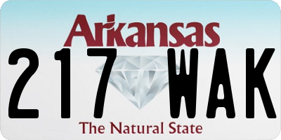 AR license plate 217WAK