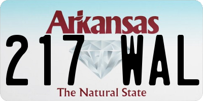 AR license plate 217WAL