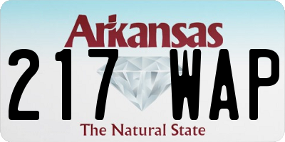 AR license plate 217WAP