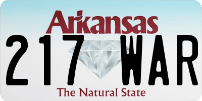 AR license plate 217WAR