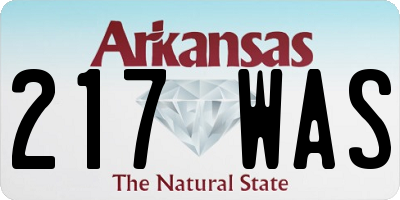 AR license plate 217WAS