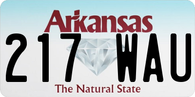 AR license plate 217WAU