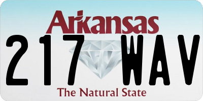 AR license plate 217WAV
