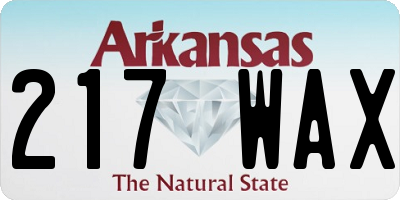 AR license plate 217WAX