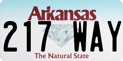 AR license plate 217WAY