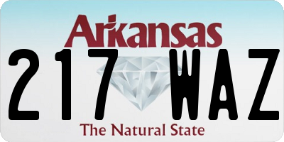 AR license plate 217WAZ