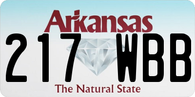 AR license plate 217WBB